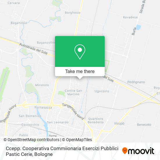Ccepp. Cooperativa Commiionaria Esercizi Pubblici Pastic Cerie map
