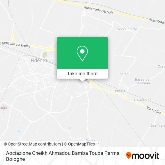 Aociazione Cheikh Ahmadou Bamba Touba Parma map