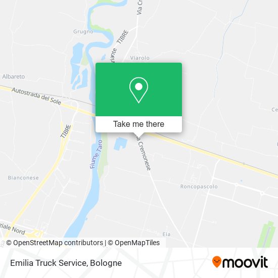 Emilia Truck Service map
