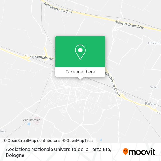 Aociazione Nazionale Universita' della Terza Età map