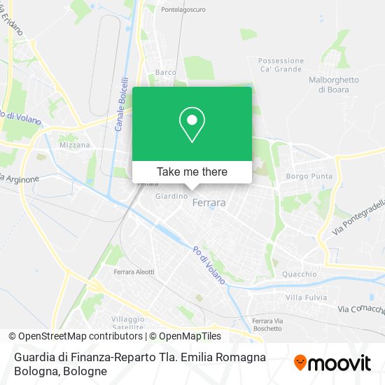Guardia di Finanza-Reparto Tla. Emilia Romagna Bologna map