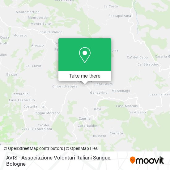 AVIS - Associazione Volontari Italiani Sangue map