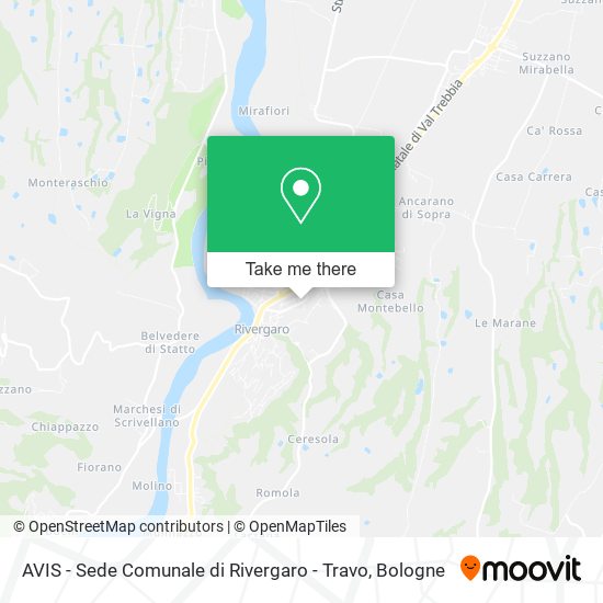 AVIS - Sede Comunale di Rivergaro - Travo map
