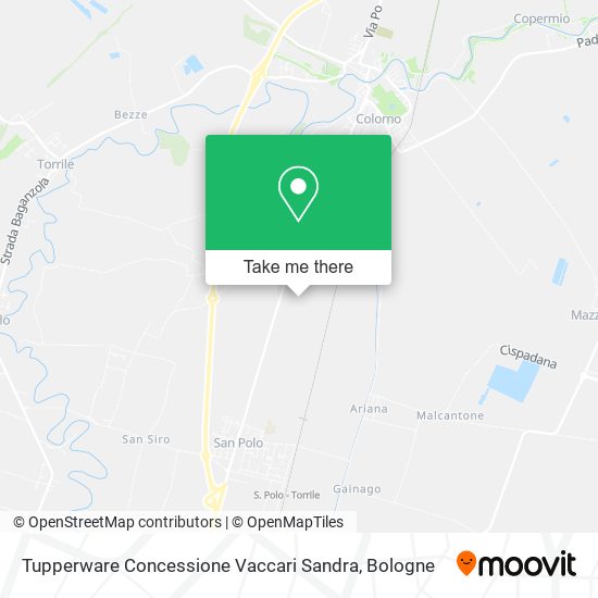 Tupperware Concessione Vaccari Sandra map