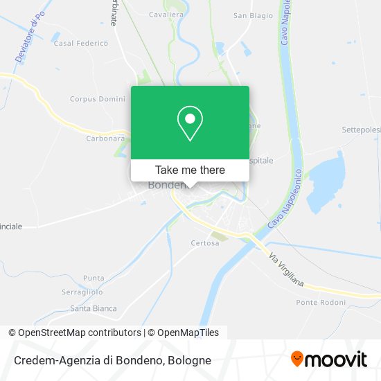 Credem-Agenzia di Bondeno map