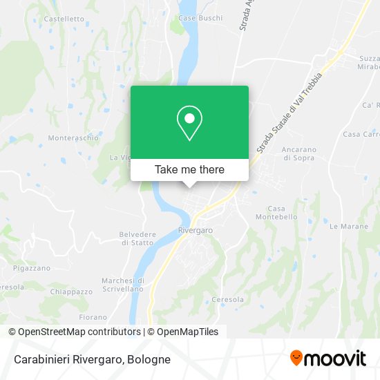 Carabinieri Rivergaro map