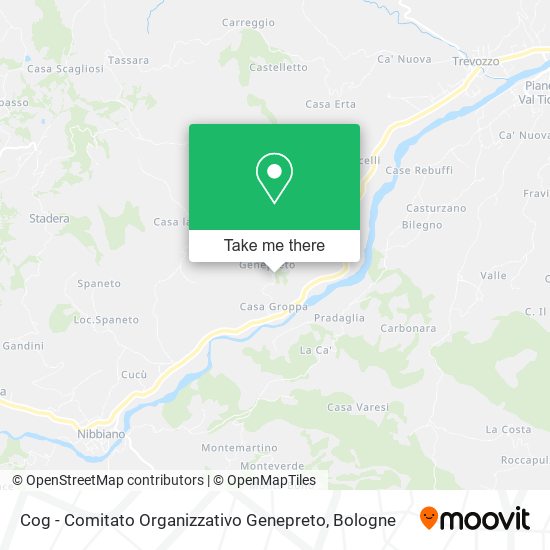 Cog - Comitato Organizzativo Genepreto map