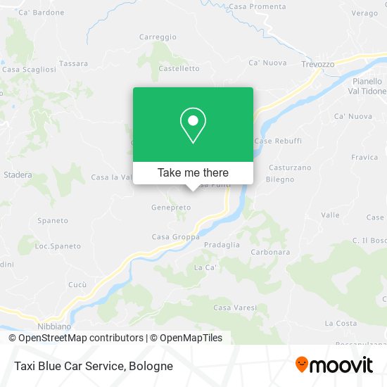 Taxi Blue Car Service map