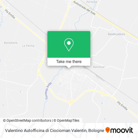 Valentino Autofficina di Ciocioman Valentin map