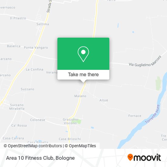 Area 10 Fitness Club map