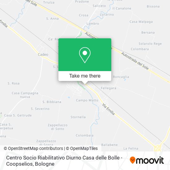 Centro Socio Riabilitativo Diurno Casa delle Bolle - Coopselios map