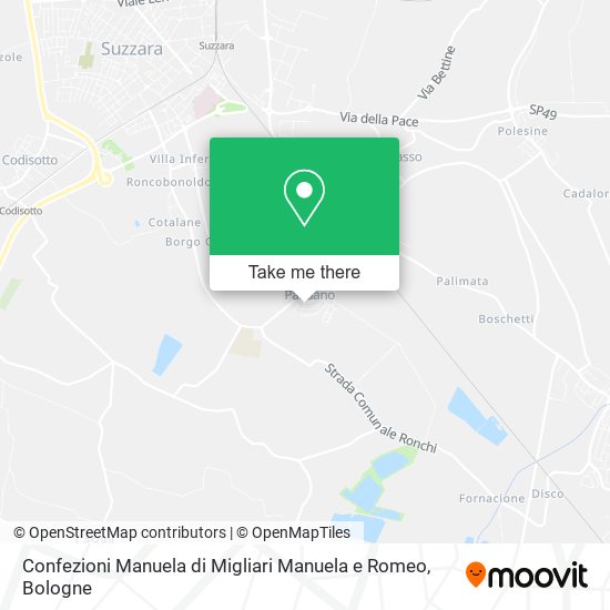 Confezioni Manuela di Migliari Manuela e Romeo map