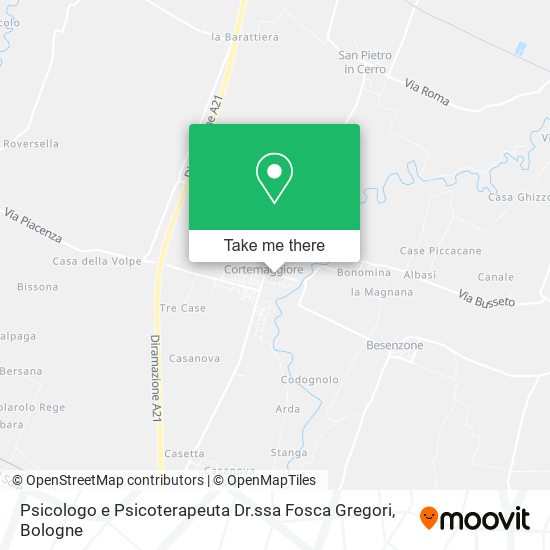 Psicologo e Psicoterapeuta Dr.ssa Fosca Gregori map