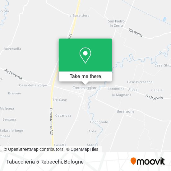 Tabaccheria 5 Rebecchi map