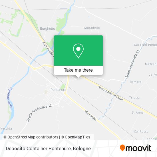 Deposito Container Pontenure map