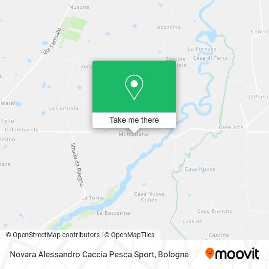 Novara Alessandro Caccia Pesca Sport map