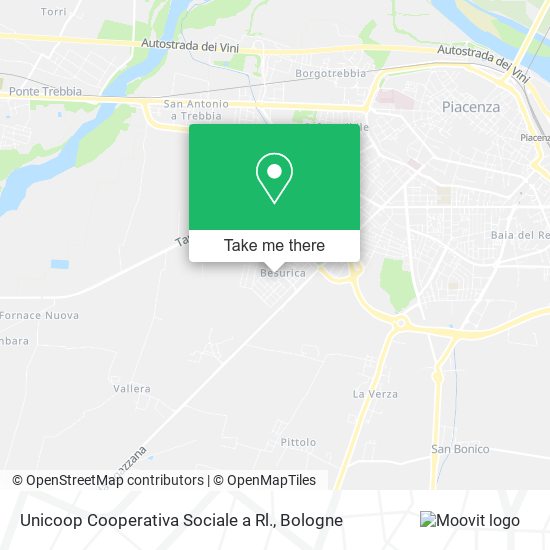 Unicoop Cooperativa Sociale a Rl. map