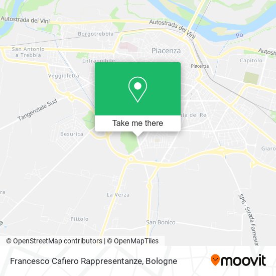 Francesco Cafiero Rappresentanze map
