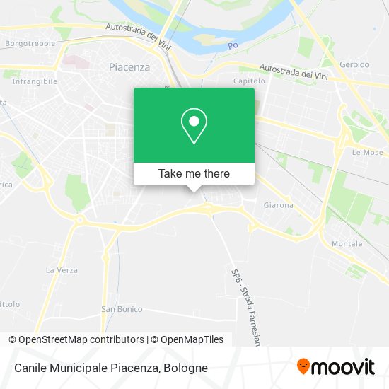 Canile Municipale Piacenza map