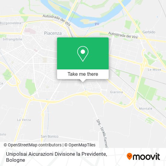Unipolsai Aicurazioni Divisione la Previdente map