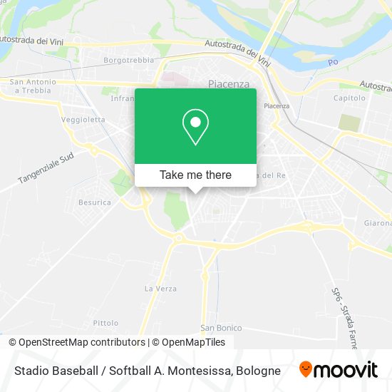 Stadio Baseball / Softball A. Montesissa map