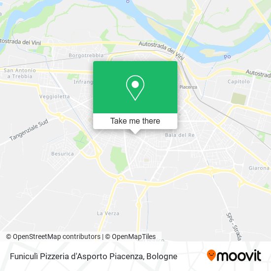 Funiculì Pizzeria d'Asporto Piacenza map