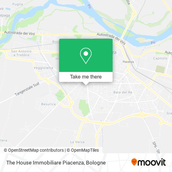 The House Immobiliare Piacenza map