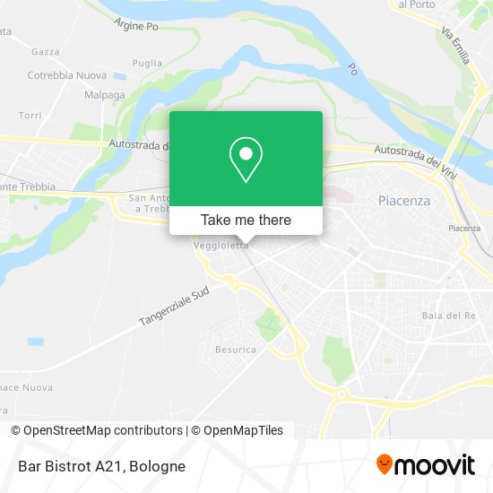 Bar Bistrot A21 map