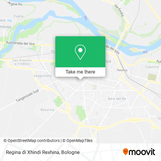Regina di Xhindi Rexhina map