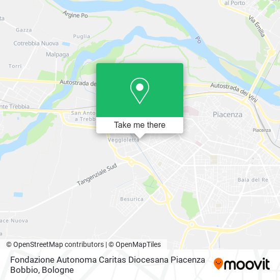 Fondazione Autonoma Caritas Diocesana Piacenza Bobbio map
