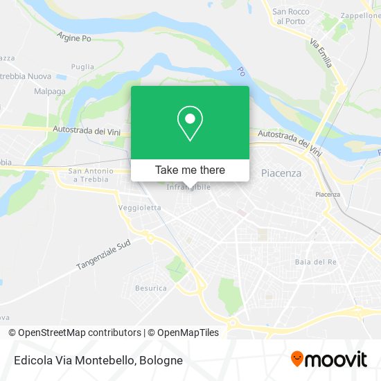 Edicola Via Montebello map
