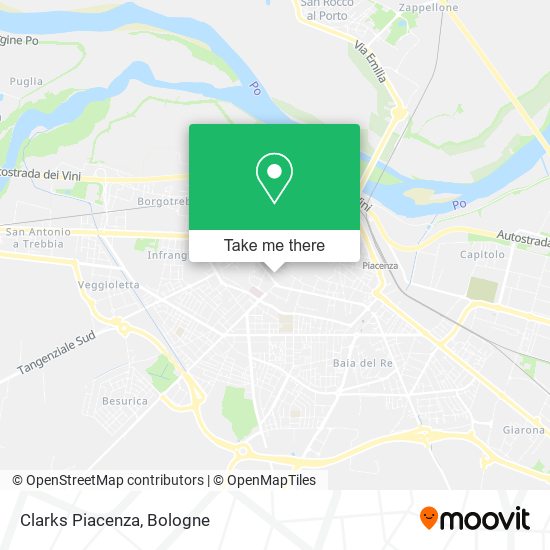 Clarks Piacenza map