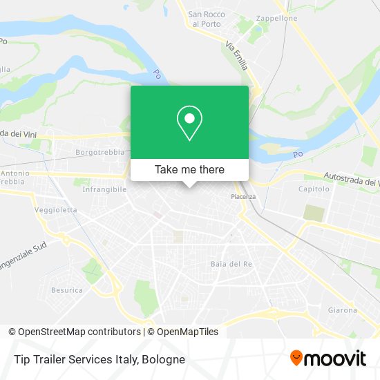 Tip Trailer Services Italy map