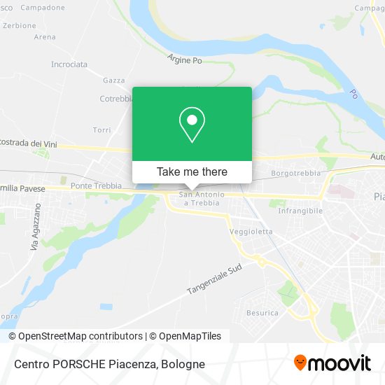 Centro PORSCHE Piacenza map