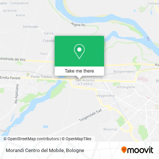 Morandi Centro del Mobile map