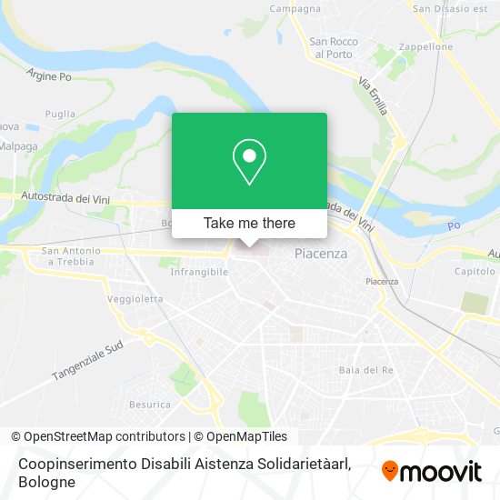 Coopinserimento Disabili Aistenza Solidarietàarl map