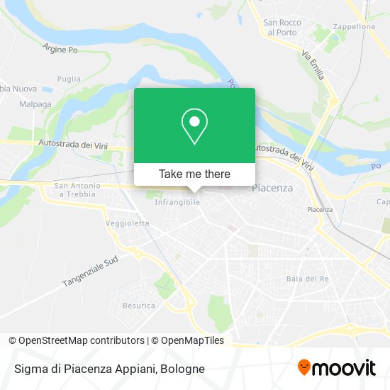 Sigma di Piacenza Appiani map