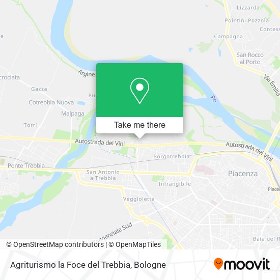 Agriturismo la Foce del Trebbia map