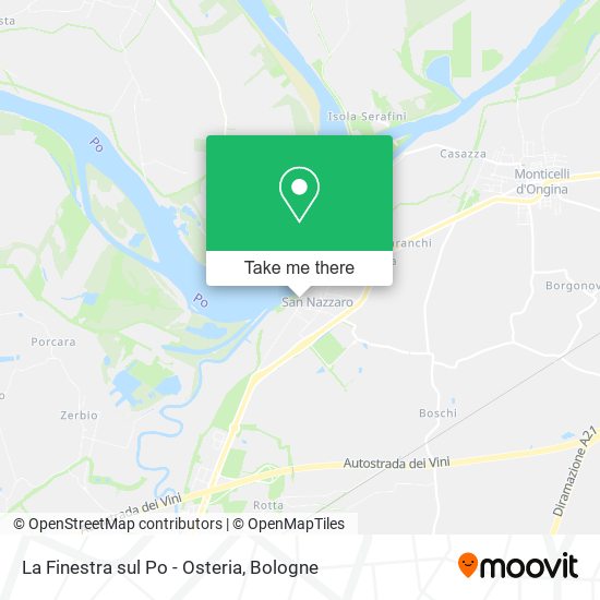 La Finestra sul Po - Osteria map