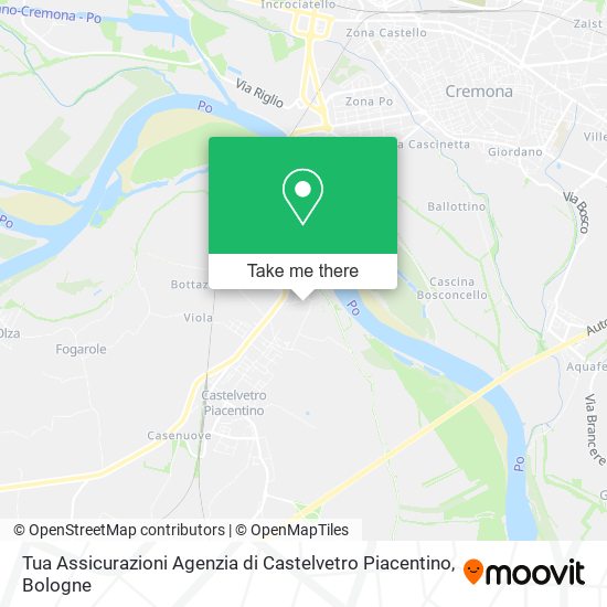 Tua Assicurazioni Agenzia di Castelvetro Piacentino map