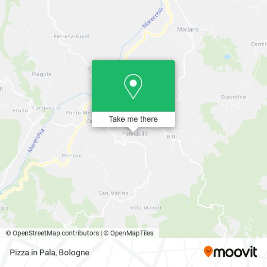 Pizza in Pala map