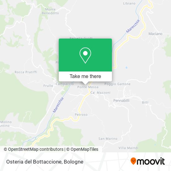 Osteria del Bottaccione map
