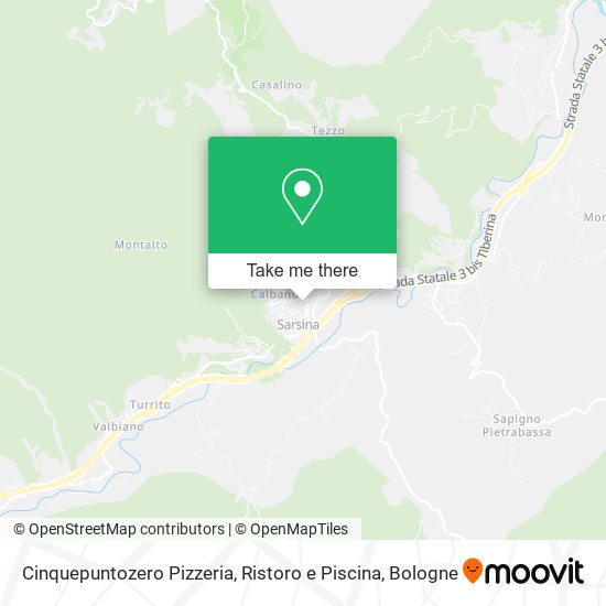 Cinquepuntozero Pizzeria, Ristoro e Piscina map