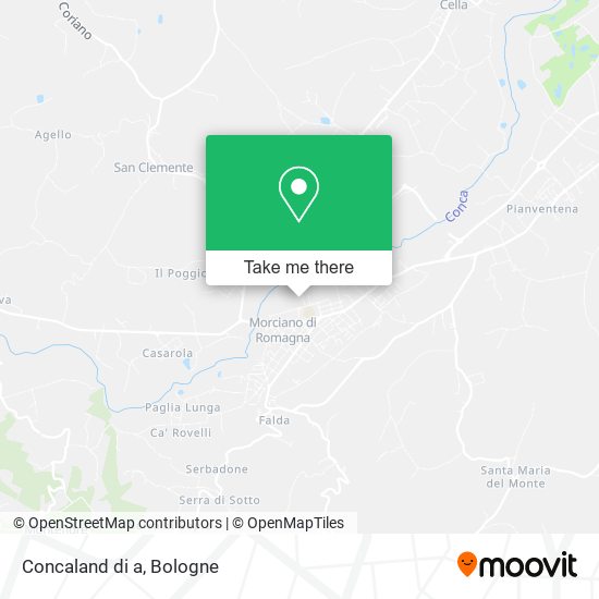 Concaland di a map
