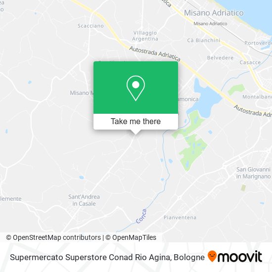 Supermercato Superstore Conad Rio Agina map