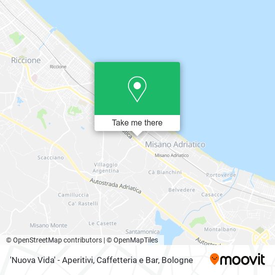 'Nuova Vida' - Aperitivi, Caffetteria e Bar map