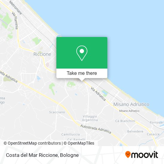 Costa del Mar Riccione map