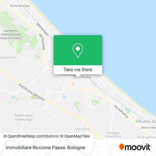 Immobiliare Riccione Paese map