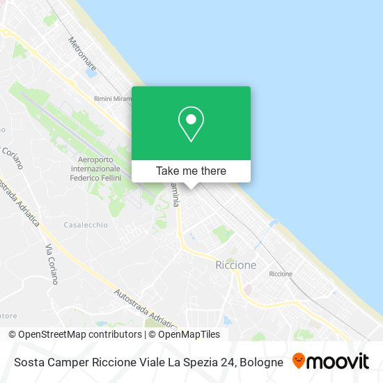 Sosta Camper Riccione Viale La Spezia 24 map