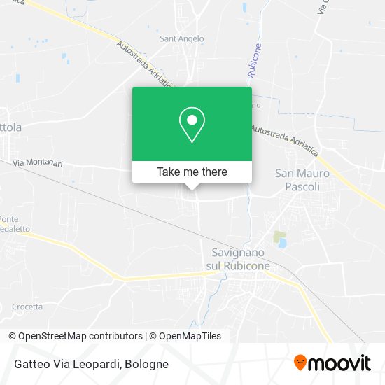 Gatteo Via Leopardi map